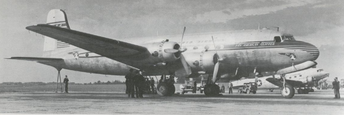 In 1946 Pan Am utilized this aircraft on proving flights to Europe before re-establishing regular service.